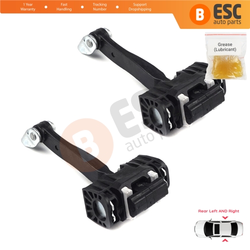 2 Pieces Rear Door Hinge Stop Check Strap Limiter for Vauxhall Opel Astra H MK5 5160252 13107851