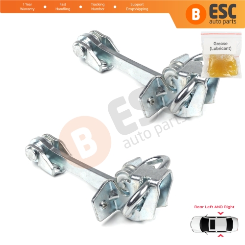 2 Pieces Rear Door Hinge Stop Check Strap Limiter for Vauxhall Opel Corsa C X01 2000-2009 160257 