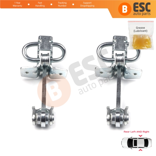 2 Pieces Rear Door Hinge Stop Check Strap Limiter for Vauxhall Opel Corsa C X01 2000-2009 160257 