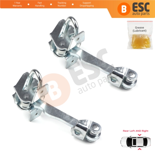 2 Pieces Rear Door Hinge Stop Check Strap Limiter for Vauxhall Opel Corsa C X01 2000-2009 160257 