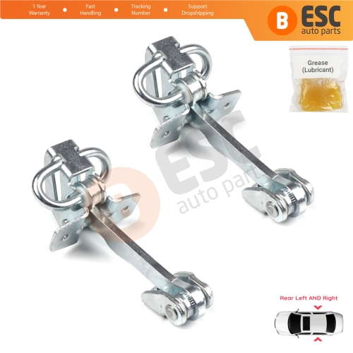 2 Pieces Rear Door Hinge Stop Check Strap Limiter for Vauxhall Opel Corsa C X01 2000-2009 160257 