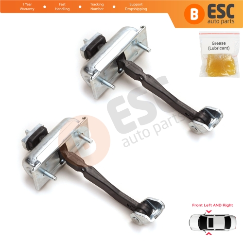 2 Pieces Front Door Hinge Stop Check Strap Limiter for Vauxhall Opel Corsa D 2006-2014 4/5-Door 5160257 