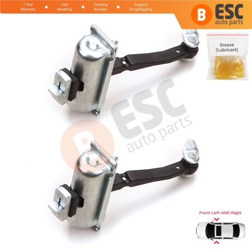 2 Pieces Front Door Hinge Stop Check Strap Limiter for Vauxhall Opel Corsa D 2006-2014 4/5-Door 5160257 
