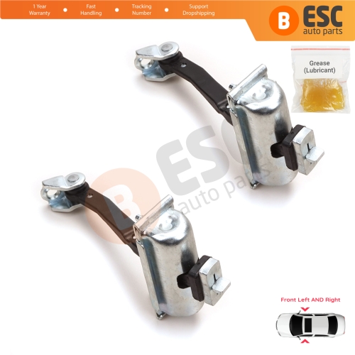 2 Pieces Front Door Hinge Stop Check Strap Limiter for Vauxhall Opel Corsa D 2006-2014 4/5-Door 5160257 