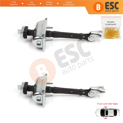 2 Pieces Front Door Hinge Stop Check Strap Limiter for Vauxhall Opel Astra J Cascada 160010 13270665