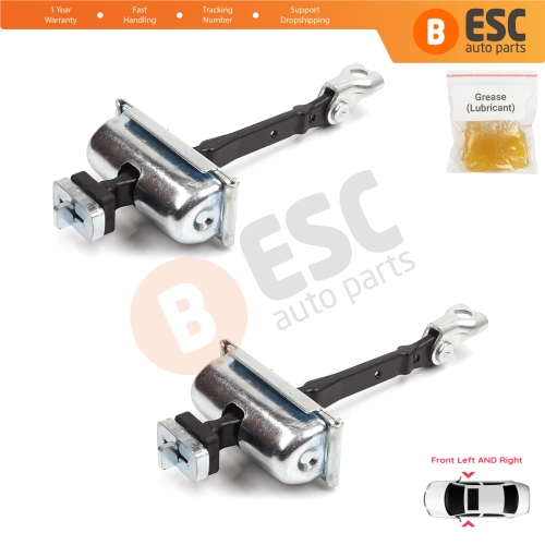 2 Pieces Front Door Hinge Stop Check Strap Limiter for Vauxhall Opel Astra J Cascada 160010 13270665