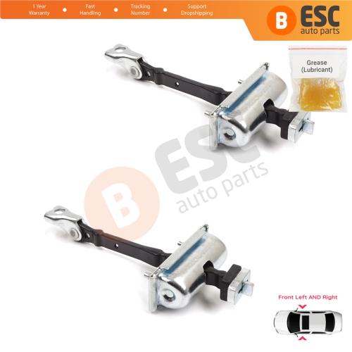 2 Pieces Front Door Hinge Stop Check Strap Limiter for Vauxhall Opel Astra J Cascada 160010 13270665