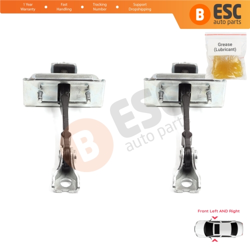 2 Pieces Front Door Hinge Stop Check Strap Limiter for Vauxhall Opel Astra J Cascada 160010 13270665