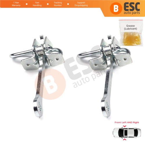 2 Pieces Front Door Hinge Stop Check Strap Limiter for Vauxhall Opel Omega B 1994-2003 Cadillac Catera 1997-2001 5160232