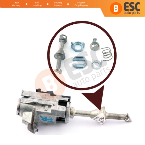 Front Door Lock Tumbler Barrel Repair Set 73.40 mm 51217161430 for BMW E81 E82 E87 E88