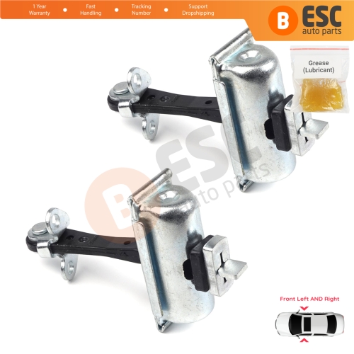 2 Pieces Front Door Hinge Stop Check Strap Limiter for Ford Transit MK7 2006-2014 Tourneo 6C1AV23500AC 