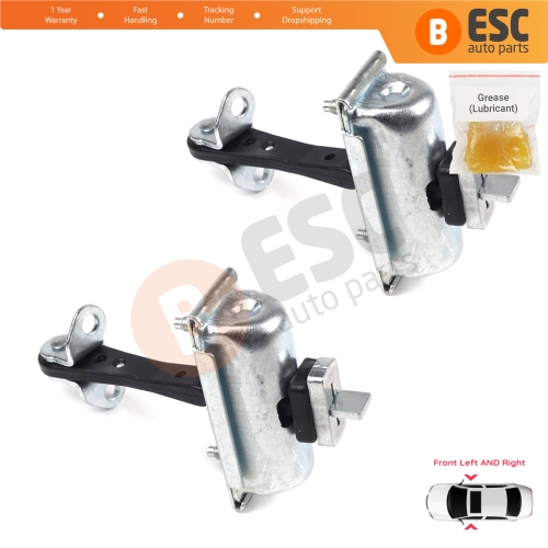 2 Pieces Front Door Hinge Stop Check Strap Limiter for Ford Transit MK7 2006-2014 Tourneo 6C1AV23500AC 