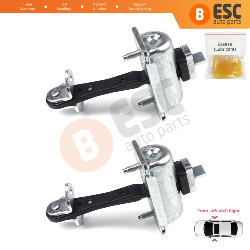 2 Pieces Front Door Hinge Stop Check Strap Limiter for Ford Transit MK7 2006-2014 Tourneo 6C1AV23500AC 