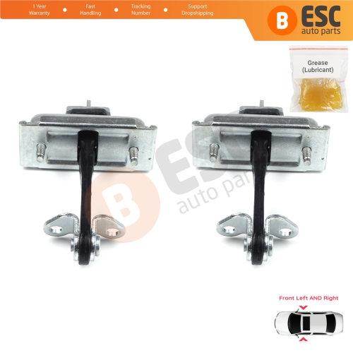 2 Pieces Front Door Hinge Stop Check Strap Limiter for Ford Transit MK7 2006-2014 Tourneo 6C1AV23500AC 