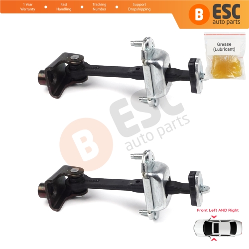 2 Pieces Front Door Hinge Stop Check Strap Limiter for Ford Transit Connect MK1 Tourneo 2002-2013 2T1AV23500AD 
