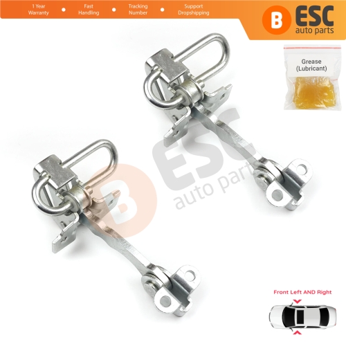 2 Pieces Front Door Hinge Stop Check Strap Limiter for Fiat Punto MK2 188 5-Door 1999-2012 51754186