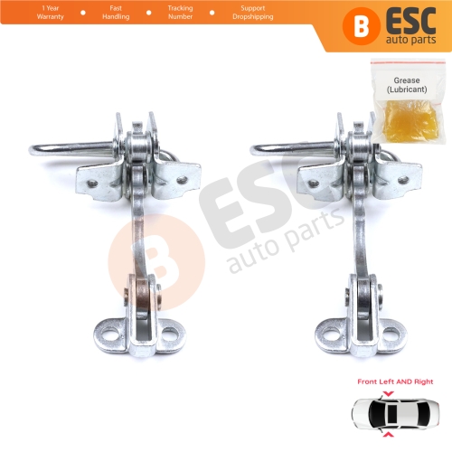 2 Pieces Front Door Hinge Stop Check Strap Limiter for Fiat Punto MK2 188 5-Door 1999-2012 51754186