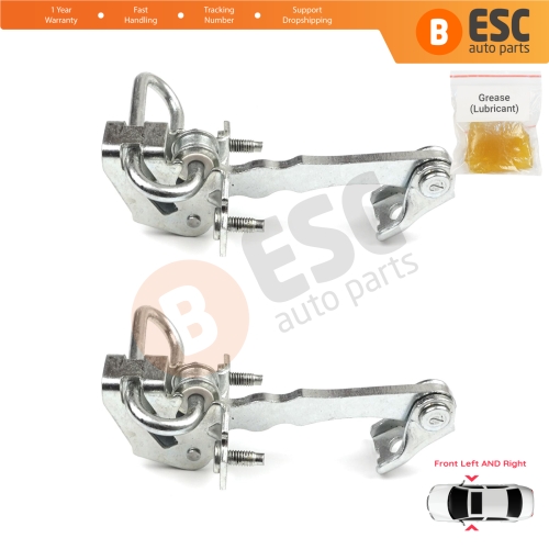 2 Pieces Front Door Hinge Stop Check Strap Limiter for Fiat 500 500C 500/595/695 Abarth 51782989