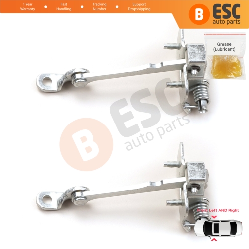 2 Pieces Front Door Hinge Stop Check Strap Limiter for Renault 19 21 7702253349 