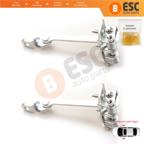 2 Pieces Front Door Hinge Stop Check Strap Limiter for Renault 19 21 7702253349 