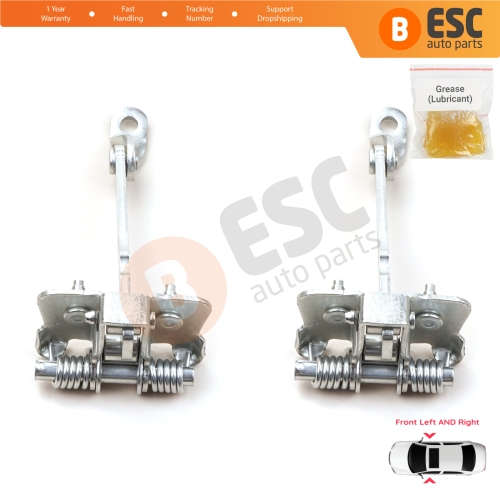 2 Pieces Front Door Hinge Stop Check Strap Limiter for Renault 19 21 7702253349 