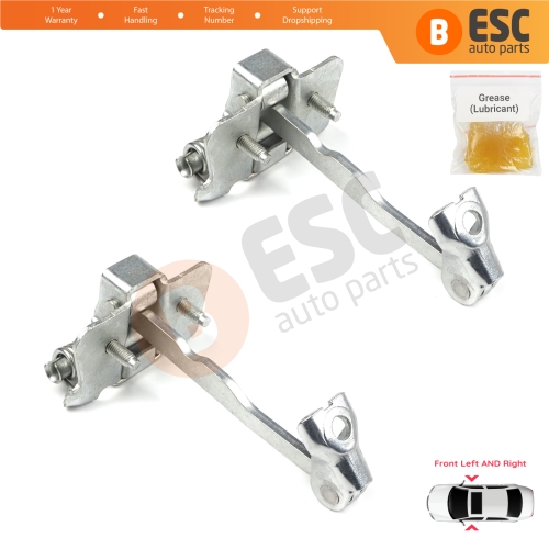 2 Pieces Front Door Hinge Stop Check Strap Limiter for Renault Dacia Sandero Logan Duster MK2 804302559R 