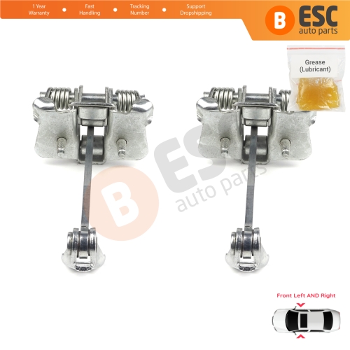 2 Pieces Front Door Hinge Stop Check Strap Limiter for Renault Dacia Sandero Logan Duster MK2 804302559R 
