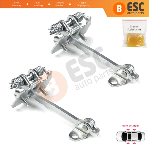 2 Pieces Front Rear Door Hinge Stop Check Strap Limiter for Peugeot 406 1995–2004 4/5 Door 9181A1 