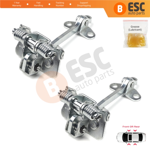 2 Pieces Front Rear Door Hinge Stop Check Strap Limiter for Peugeot 406 1995–2004 4/5 Door 9181A1 