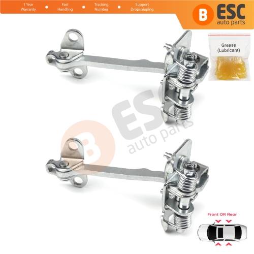 2 Pieces Front Rear Door Hinge Stop Check Strap Limiter for Peugeot 406 1995–2004 4/5 Door 9181A1 