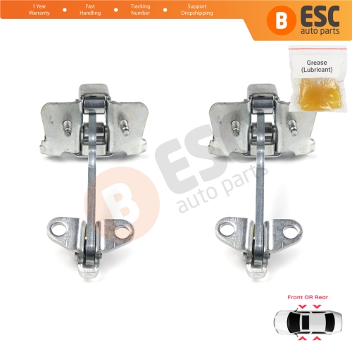 2 Pieces Front Rear Door Hinge Stop Check Strap Limiter for Peugeot 406 1995–2004 4/5 Door 9181A1 