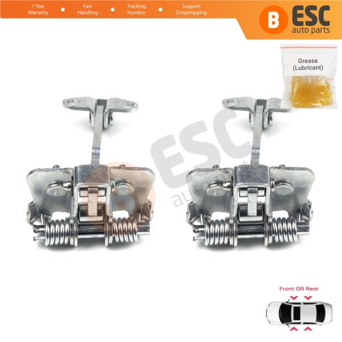 2 Pieces Front Rear Door Hinge Stop Check Strap Limiter for Peugeot 406 1995–2004 4/5 Door 9181A1 