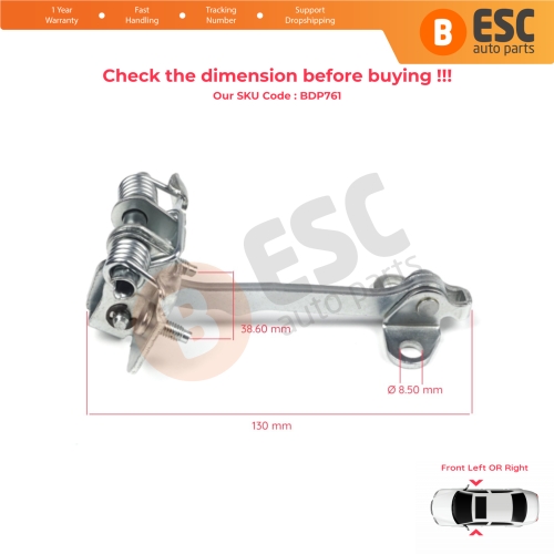 2 Pieces Front Rear Door Hinge Stop Check Strap Limiter for Peugeot 406 1995–2004 4/5 Door 9181A1 