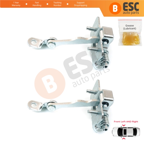 2 Pieces Front Door Hinge Stop Check Strap Limiter for Citroen C3 MK1 MK2 2002-2016 9181H1