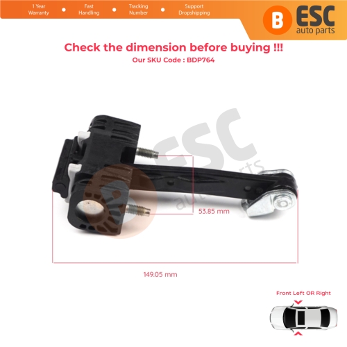 2 Pieces Front Door Hinge Stop Check Strap Limiter for Citroen C4 MK1 2004-2011 Picasso MK1 9181H9