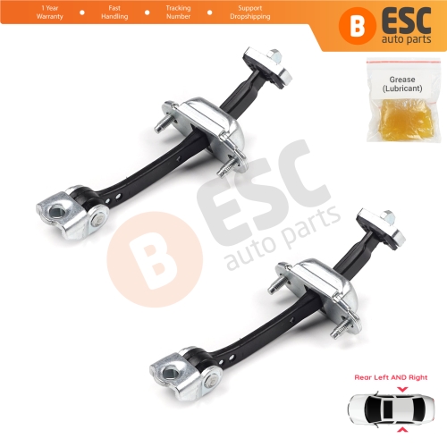 2 Pieces Rear Door Hinge Stop Check Strap Limiter for Citroen C4 MK1 Picasso MK1 2004-2011 9181H7
