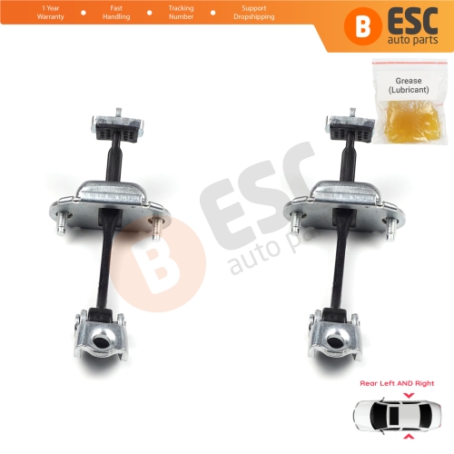2 Pieces Rear Door Hinge Stop Check Strap Limiter for Citroen C4 MK1 Picasso MK1 2004-2011 9181H7