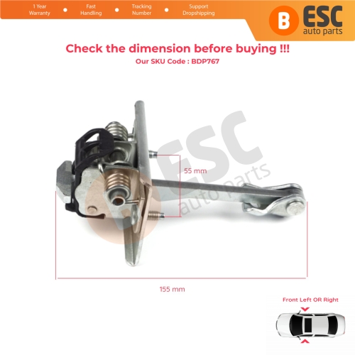 2 Pieces Front Door Hinge Stop Check Strap Limiter for Peugeot 308 MK1 4/5 Door 2007-2013 9181N2