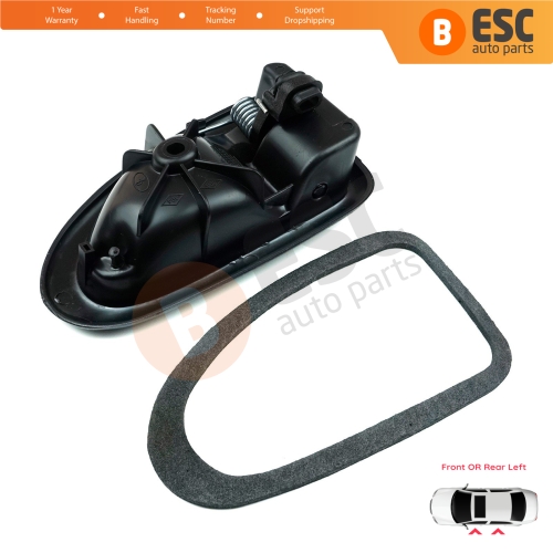 Inner Door Handle Left Black Rod Type for Renault Clio 2 Scenic Megane 1 Trafic Master 2 Mascott Logan 1 Movano Vivaro A Interstar Primastar 1 Daily 7700434716 