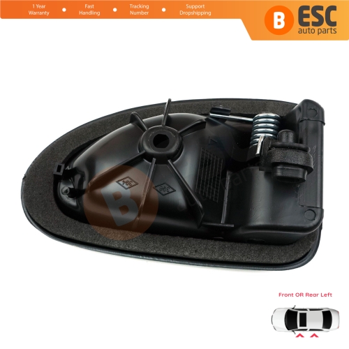 Inner Door Handle Left Black Rod Type for Renault Clio 2 Scenic Megane 1 Trafic Master 2 Mascott Logan 1 Movano Vivaro A Interstar Primastar 1 Daily 7700434716 