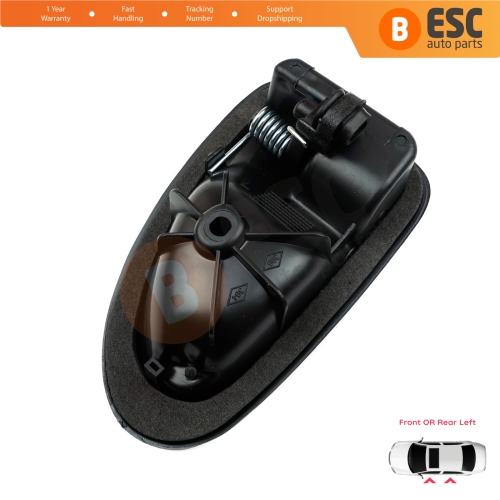 Inner Door Handle Left Black Rod Type for Renault Clio 2 Scenic Megane 1 Trafic Master 2 Mascott Logan 1 Movano Vivaro A Interstar Primastar 1 Daily 7700434716 