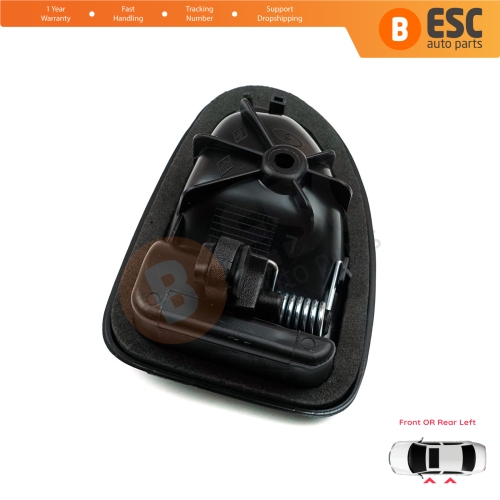 Inner Door Handle Left Black Rod Type for Renault Clio 2 Scenic Megane 1 Trafic Master 2 Mascott Logan 1 Movano Vivaro A Interstar Primastar 1 Daily 7700434716 