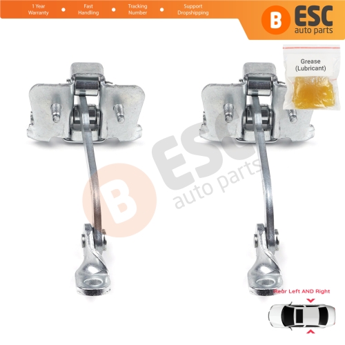 2 Pieces Rear Door Hinge Stop Check Strap Limiter for Peugeot 206 206+ 4/5 Door 9181C9
