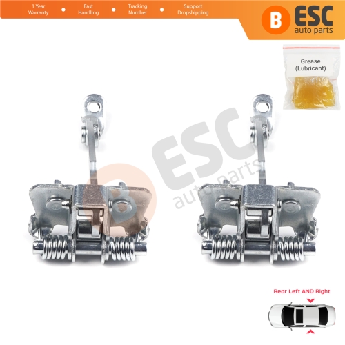 2 Pieces Rear Door Hinge Stop Check Strap Limiter for Peugeot 206 206+ 4/5 Door 9181C9