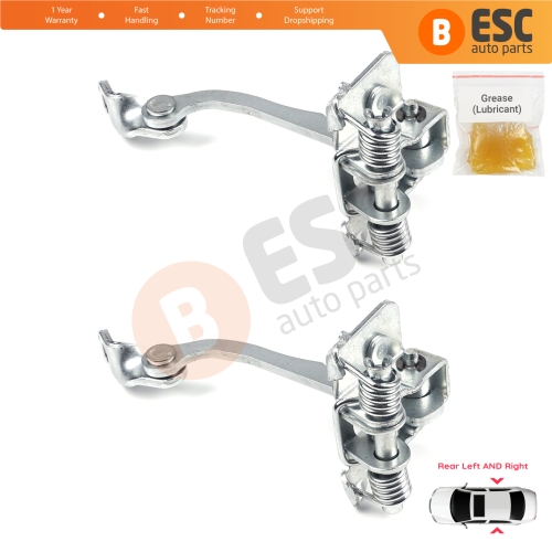 2 Pieces Rear Door Hinge Stop Check Strap Limiter for Peugeot 206 206+ 4/5 Door 9181C9