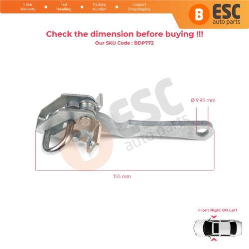 2 Pieces Front Door Hinge Stop Check Strap Limiter for Citroen Relay MK1 230 244 1994-2006 918179