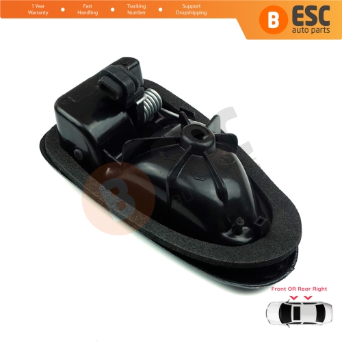 Inner Door Handle Right Black Rod Type for Renault Clio 2 Scenic Megane 1 Trafic Master 2 Mascott Logan 1 Movano Vivaro A Interstar Primastar 1 Daily 7700434717