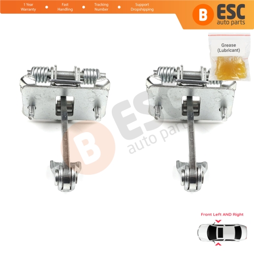 2 Pieces Front Door Hinge Stop Check Strap Limiter for Citroen C2 2003–On 9181H6