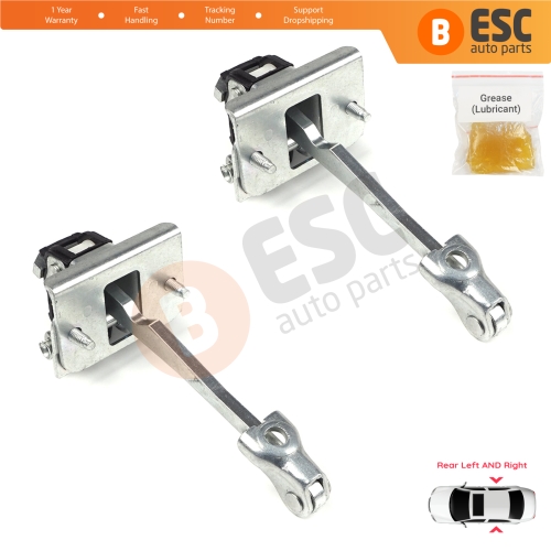 2 Pieces Rear Door Hinge Stop Check Strap Limiter for Peugeot 308 2007-2013 MK1 4/5 Door 9181N3