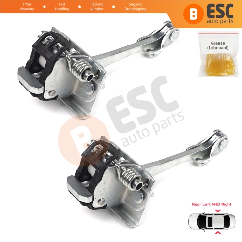 2 Pieces Rear Door Hinge Stop Check Strap Limiter for Peugeot 308 2007-2013 MK1 4/5 Door 9181N3